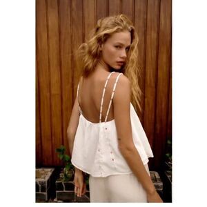NWT Zara‎ Topstitched Gauze Top Sz XS
